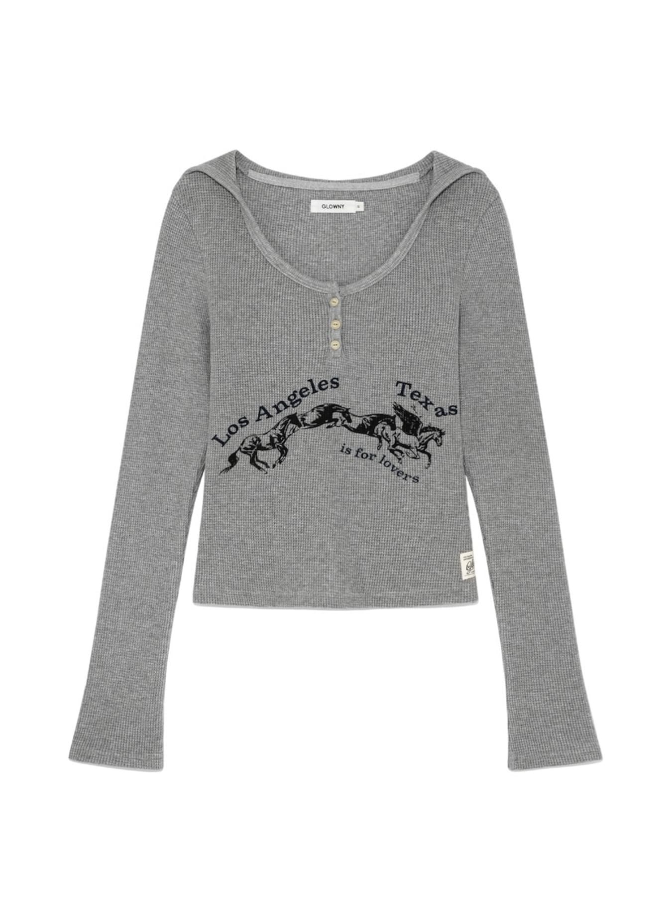 TEXAS WAFFLE LONG SLEEVE (GRAY)
