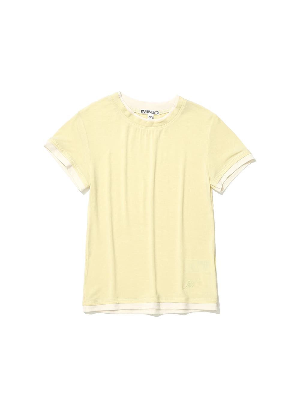 SOFT DOUBLE LAYERED SHORT SLEEVE TEE_CREAM