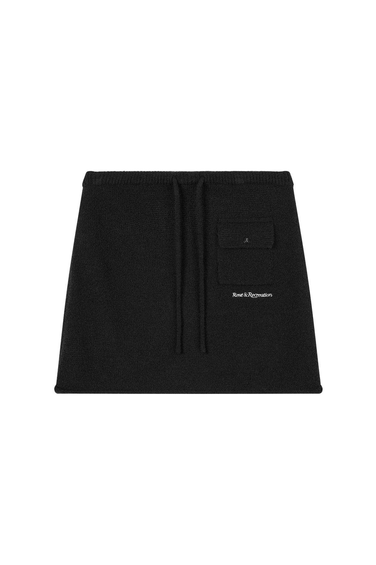 POCKET KNIT SKIRT - BLACK