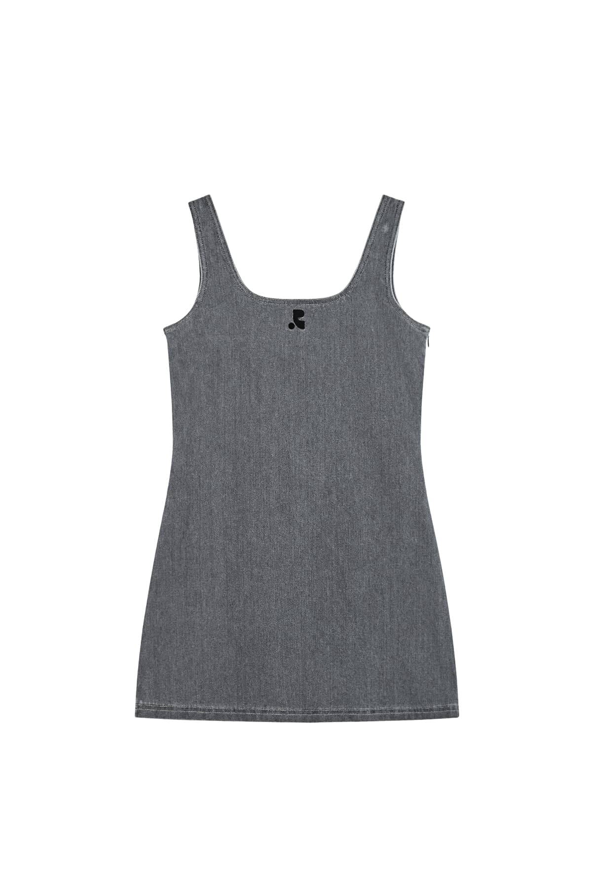 DENIM MINI DRESS - GREY