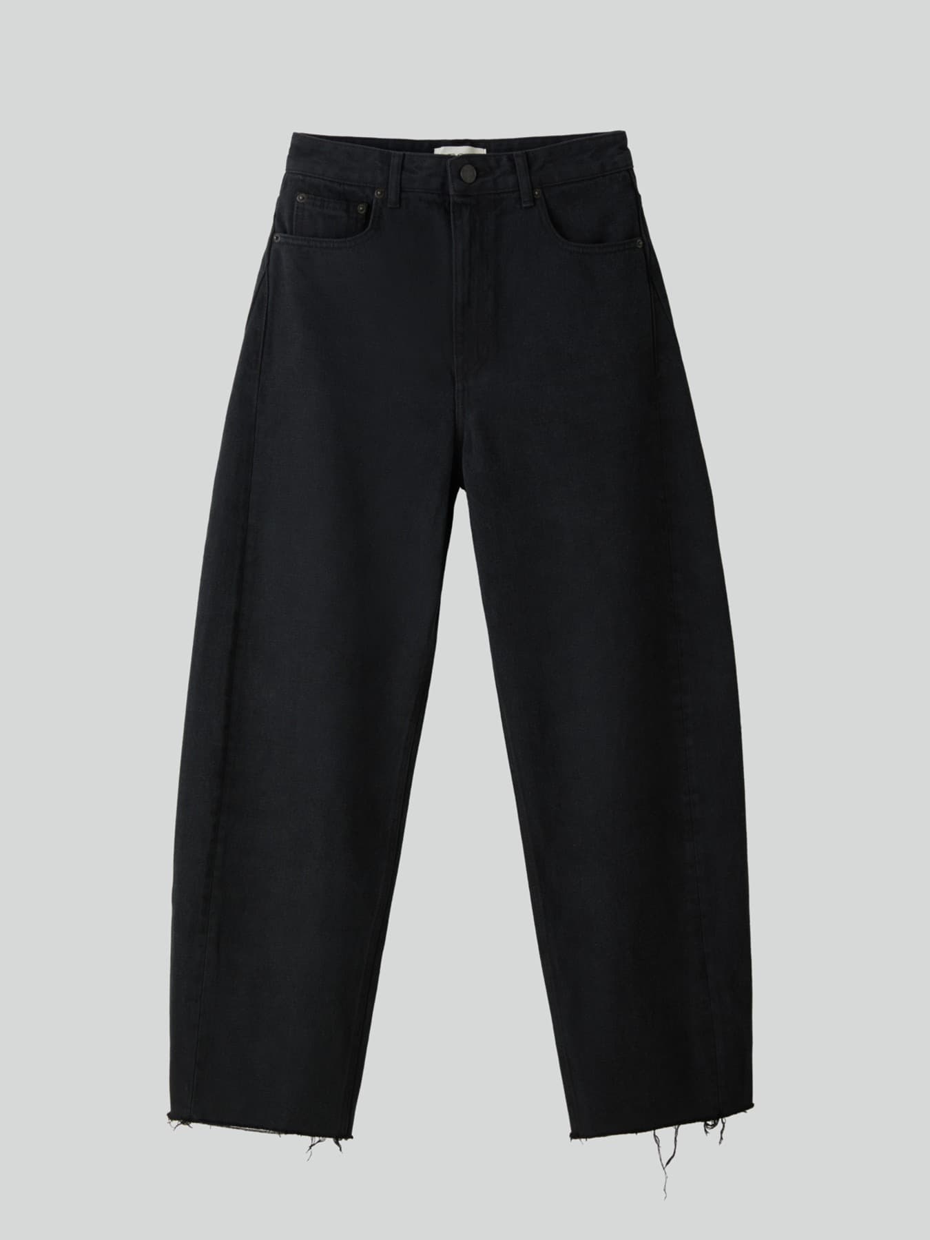 90S HIGH-RISE CURVED LEG JEANS (BLACK)