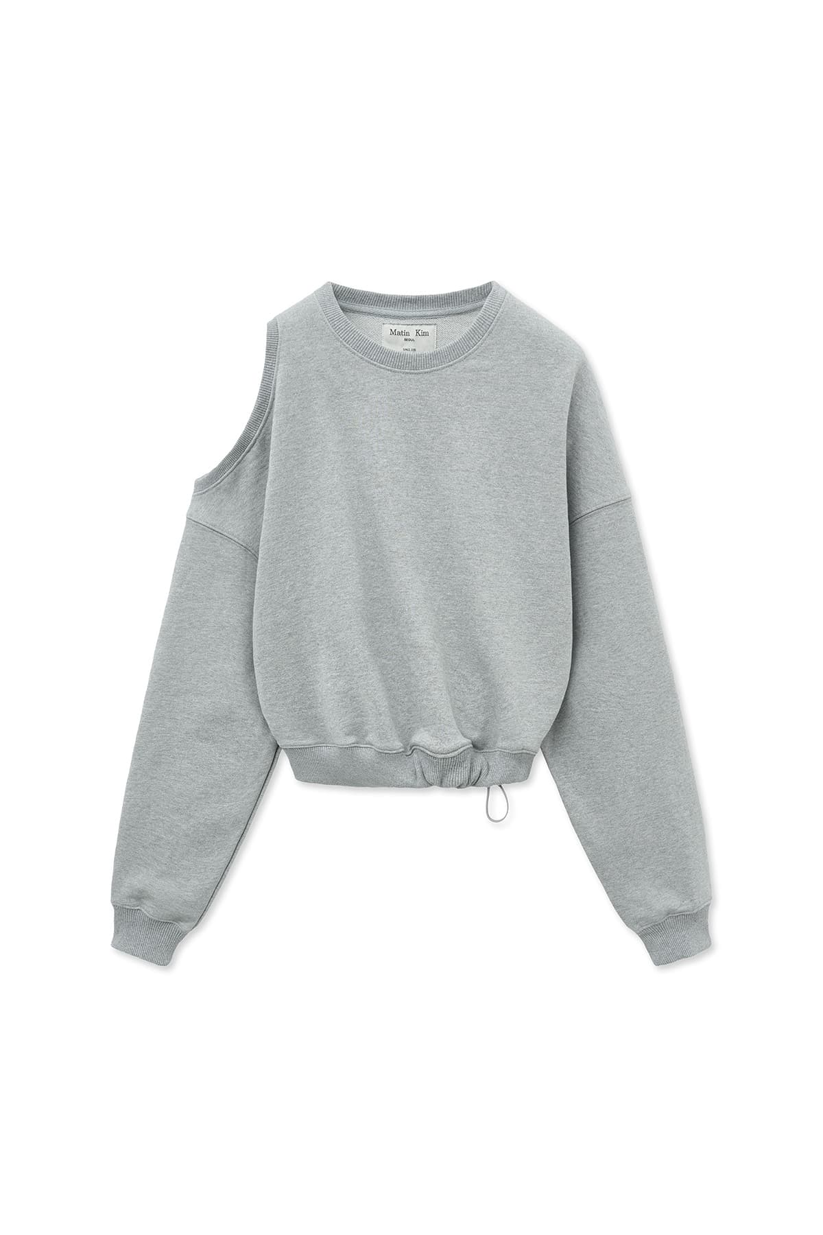 SHOULDER HOLE SWEATSHIRT IN GREY