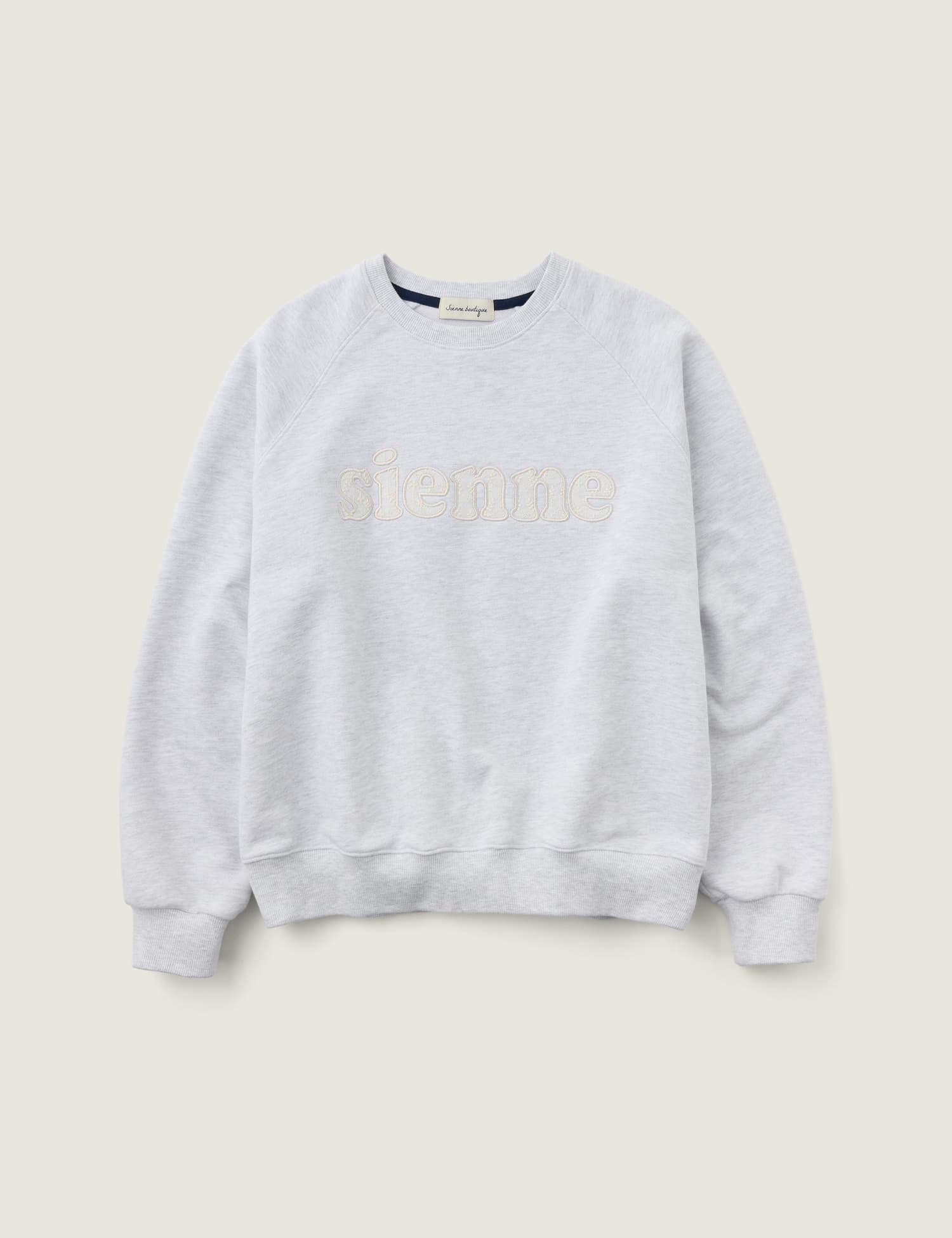Sienne Lace Sweatshirts (White Melange)
