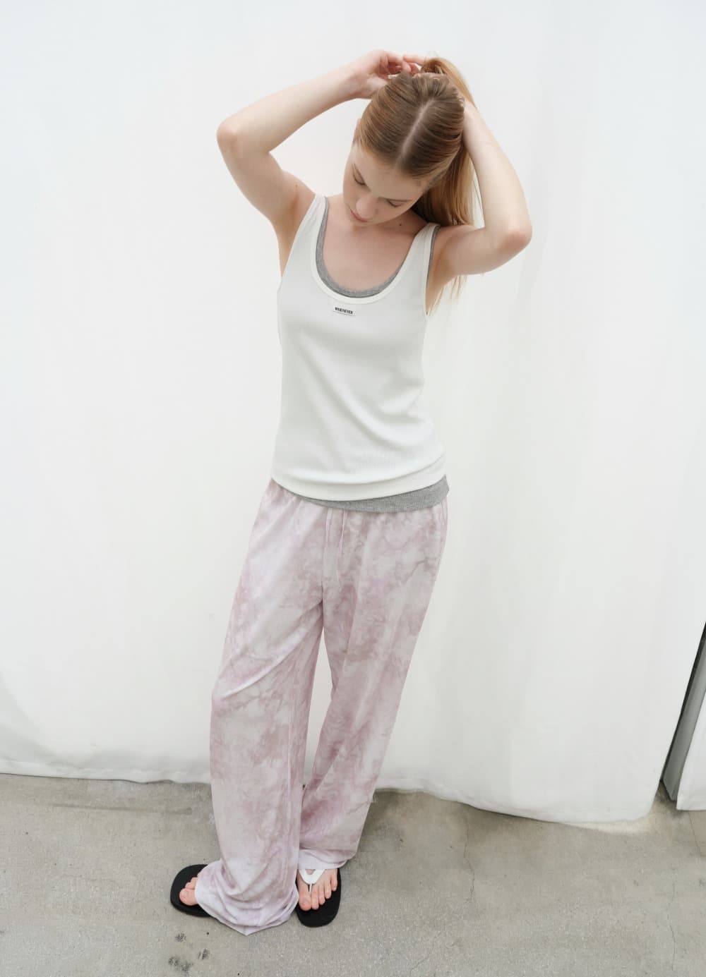 Watercolor Lounge Pants - Marble Pink
