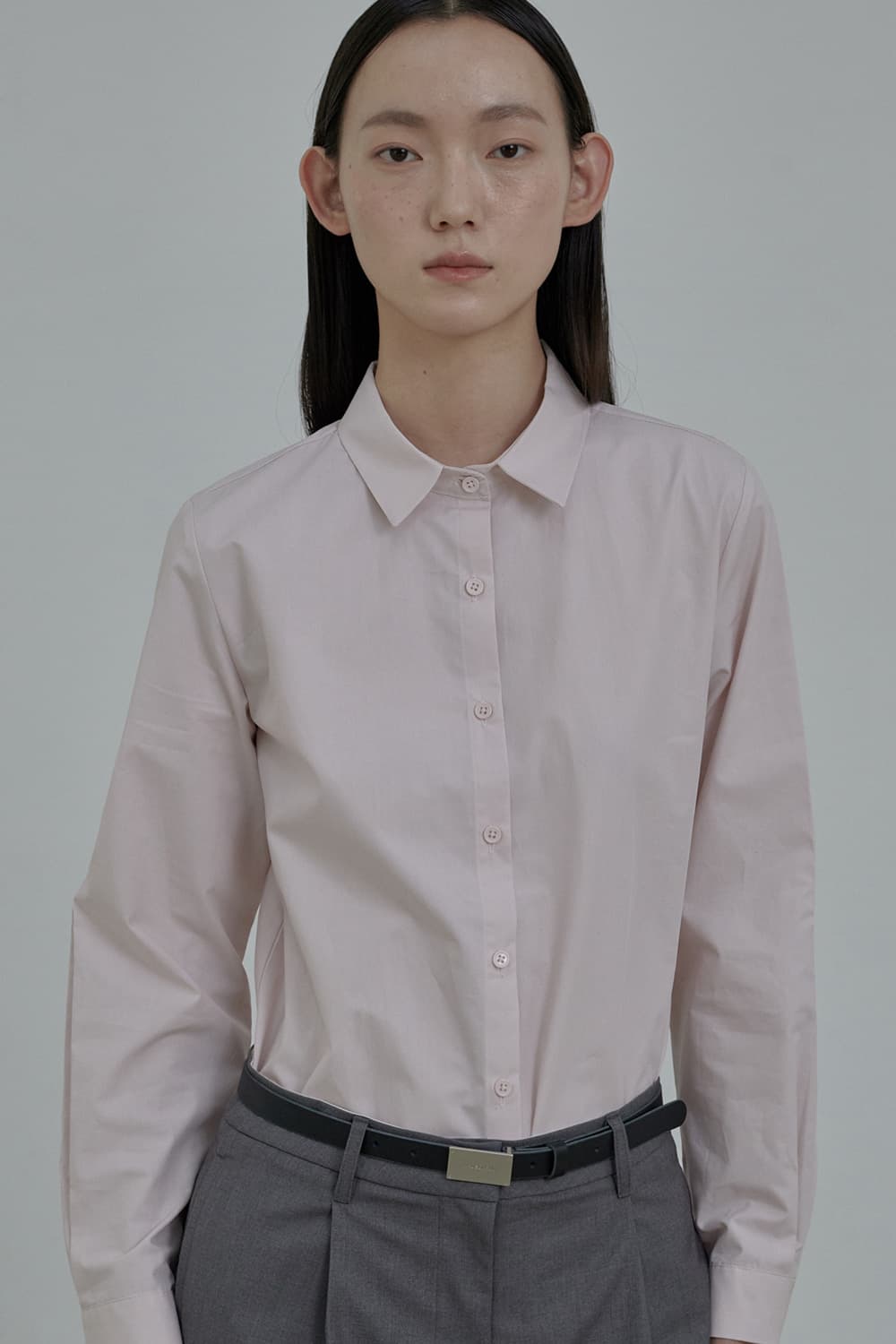 Ray Semi Wide Shirt - Dusty Pink