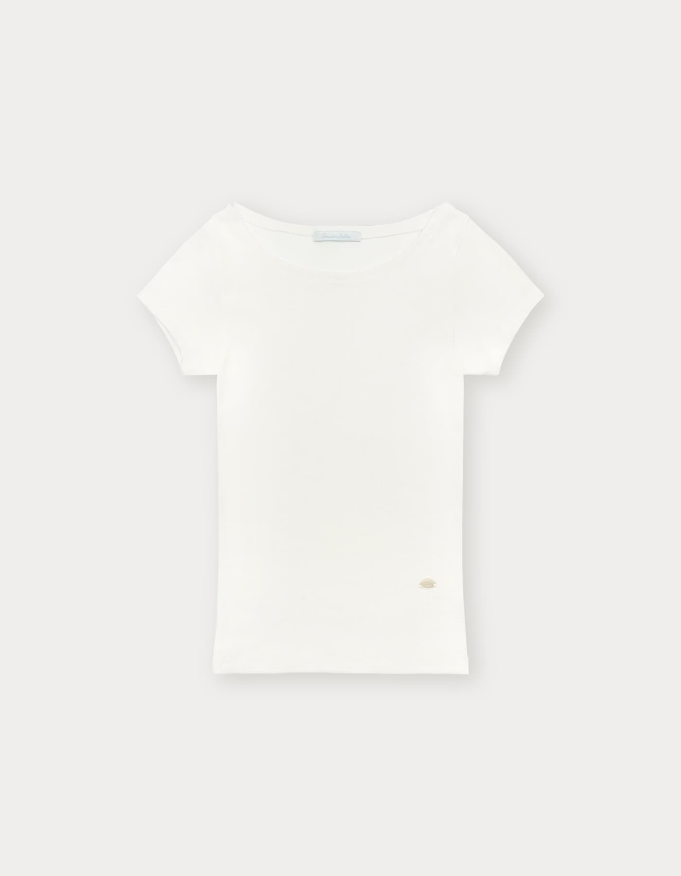 Boat Neck Pendant Top - Ivory