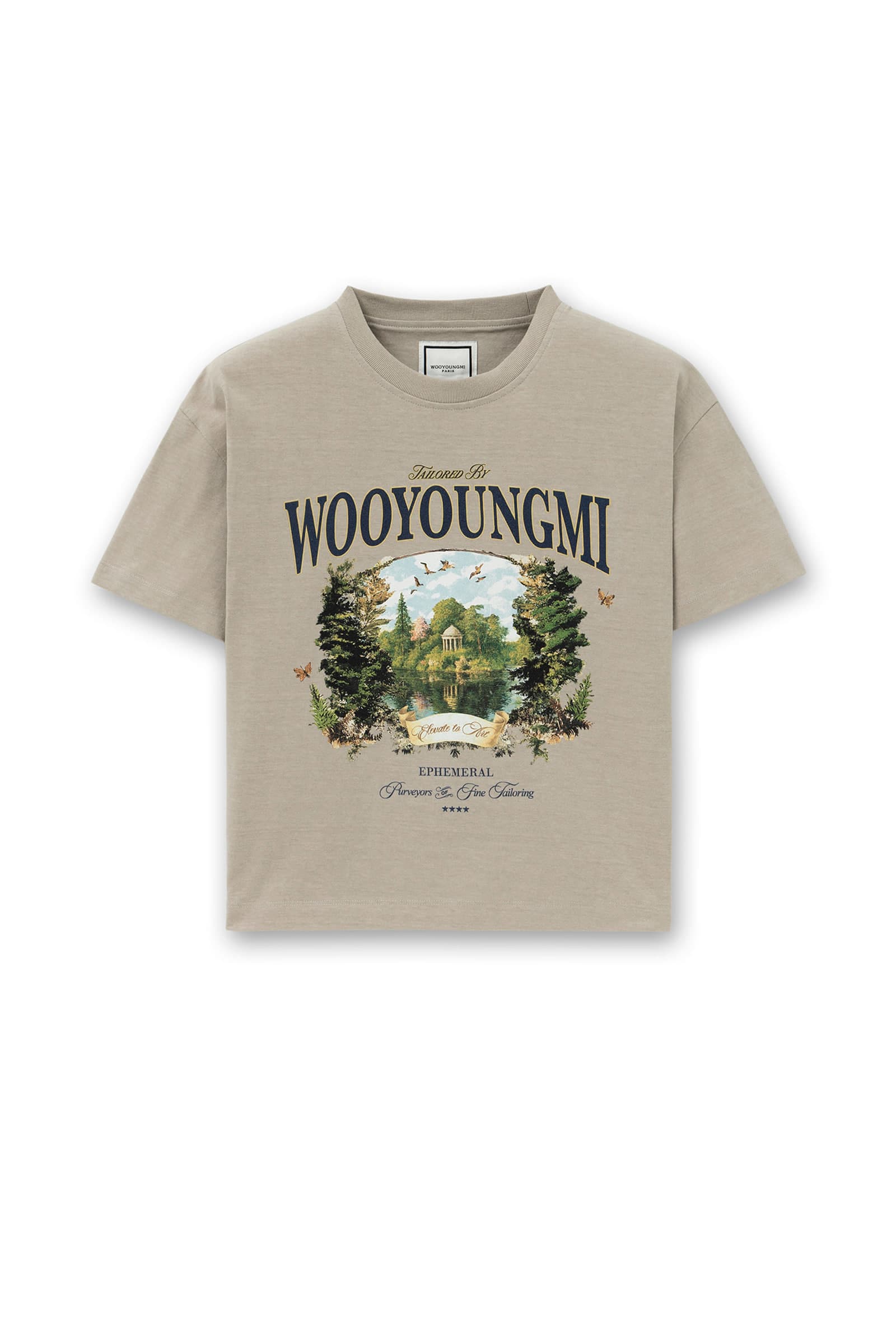베이지 가든 그래픽 티셔츠