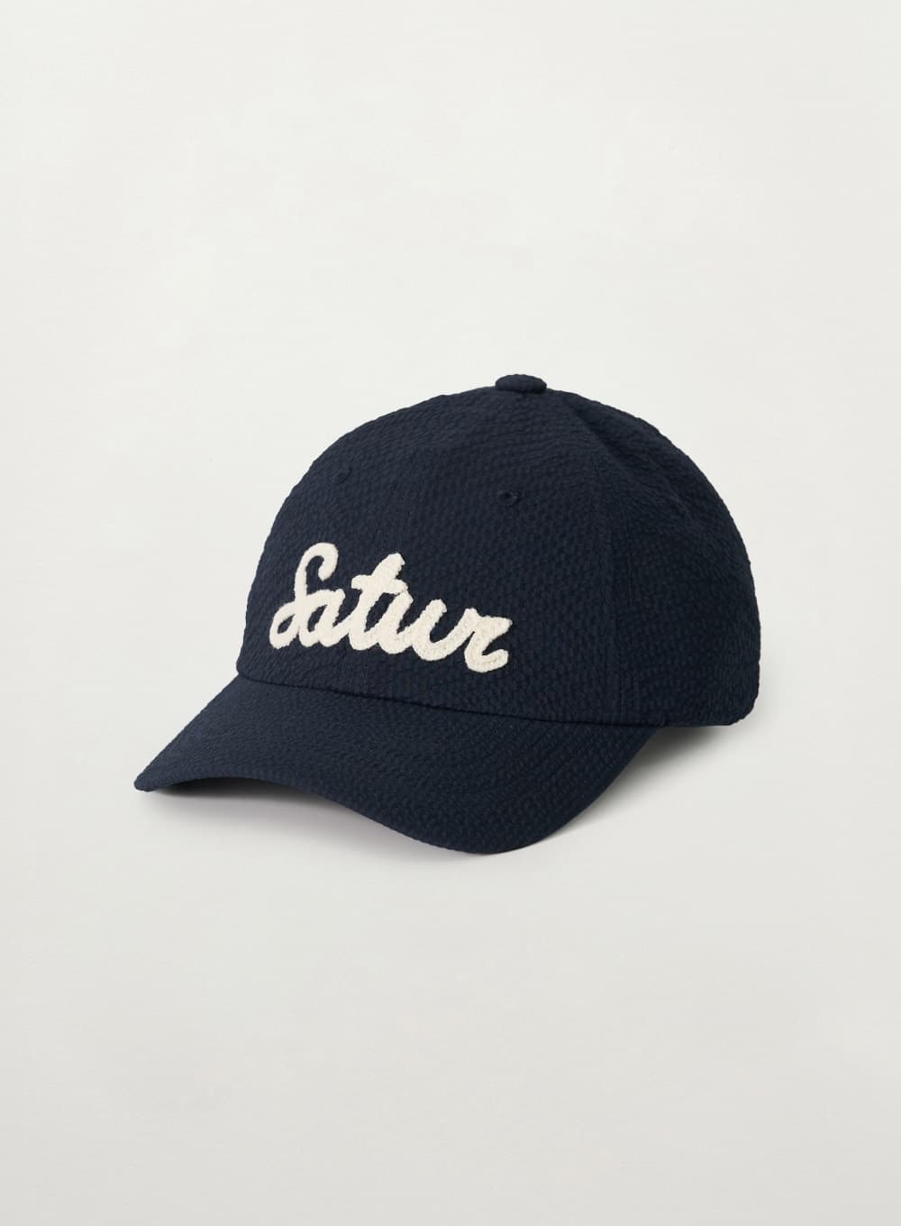 Seersucker Logo Ball Cap - Navy