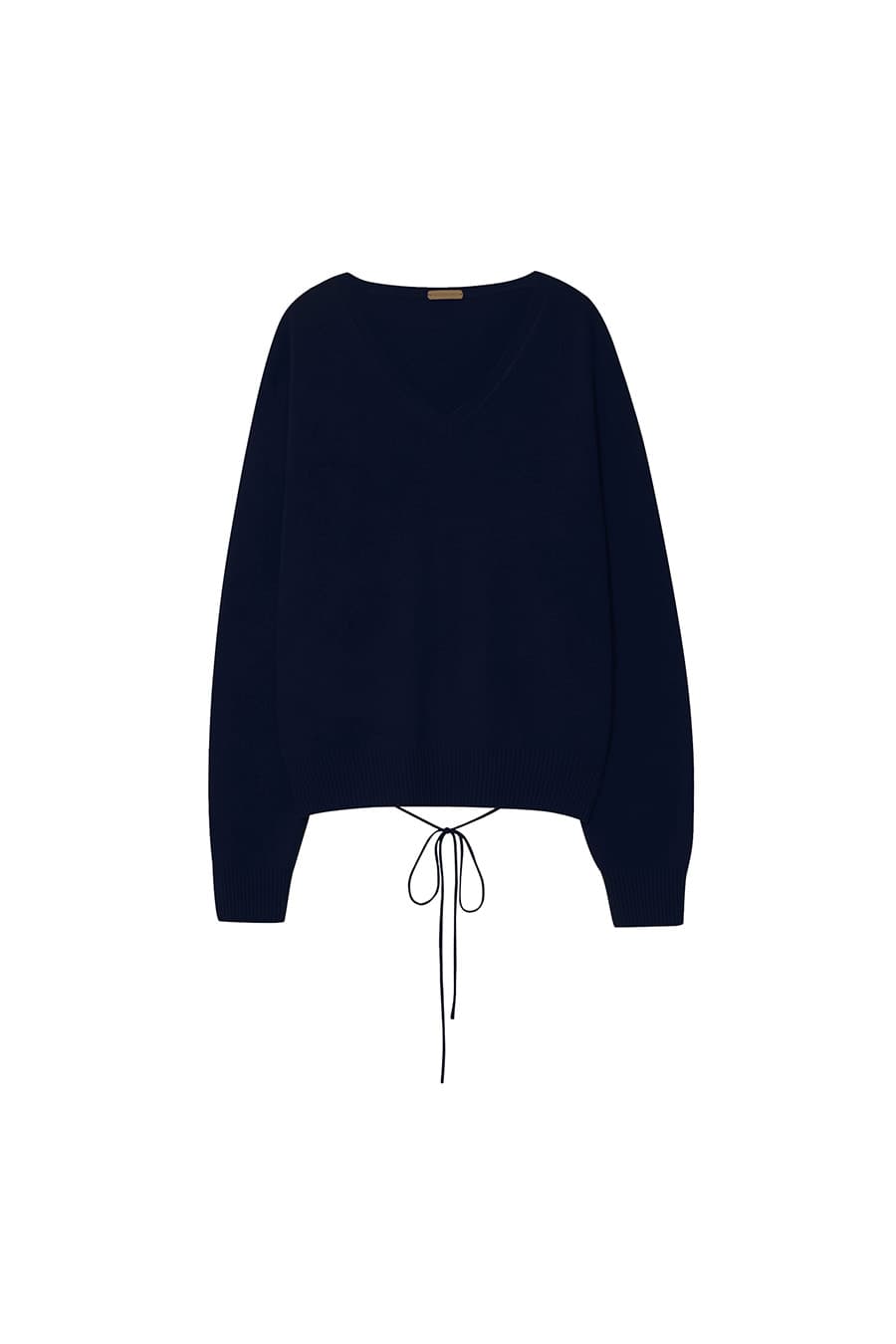 CASHMERE BLEND WHOLEGARMENT V-NECK PULLOVER [NAVY]