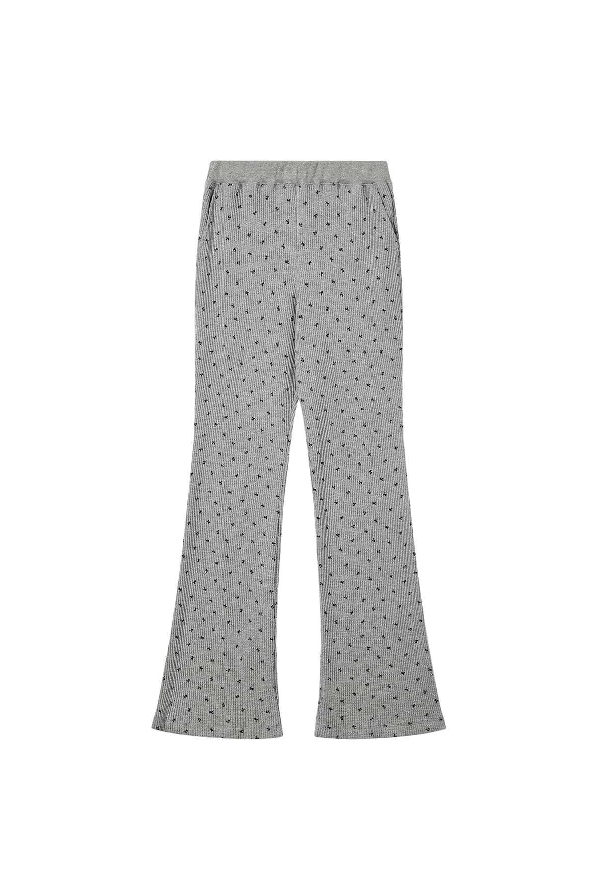 RR PATTERN FLARE PANTS - GREY