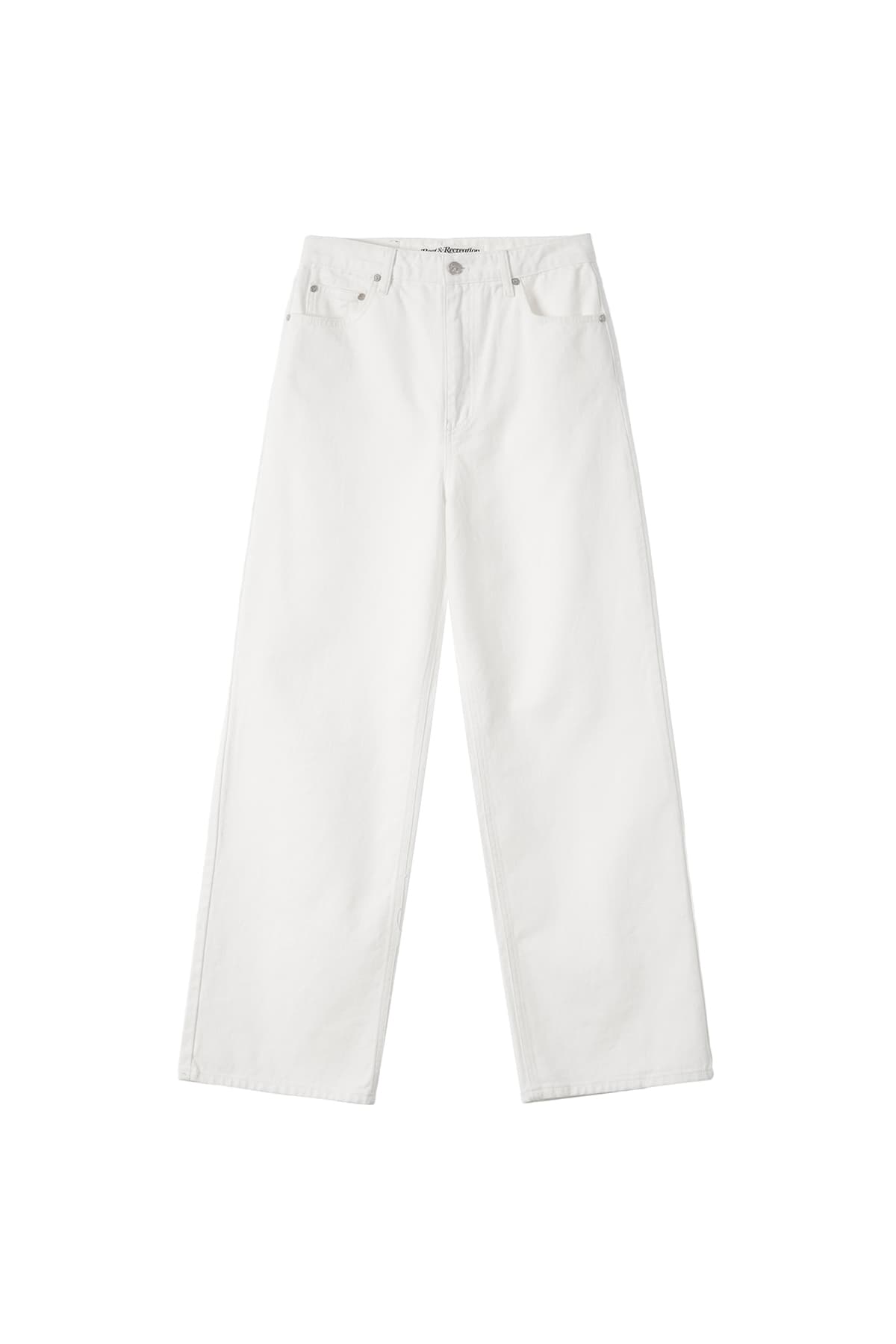 RR LOGO WIDE JEANS - WHITE