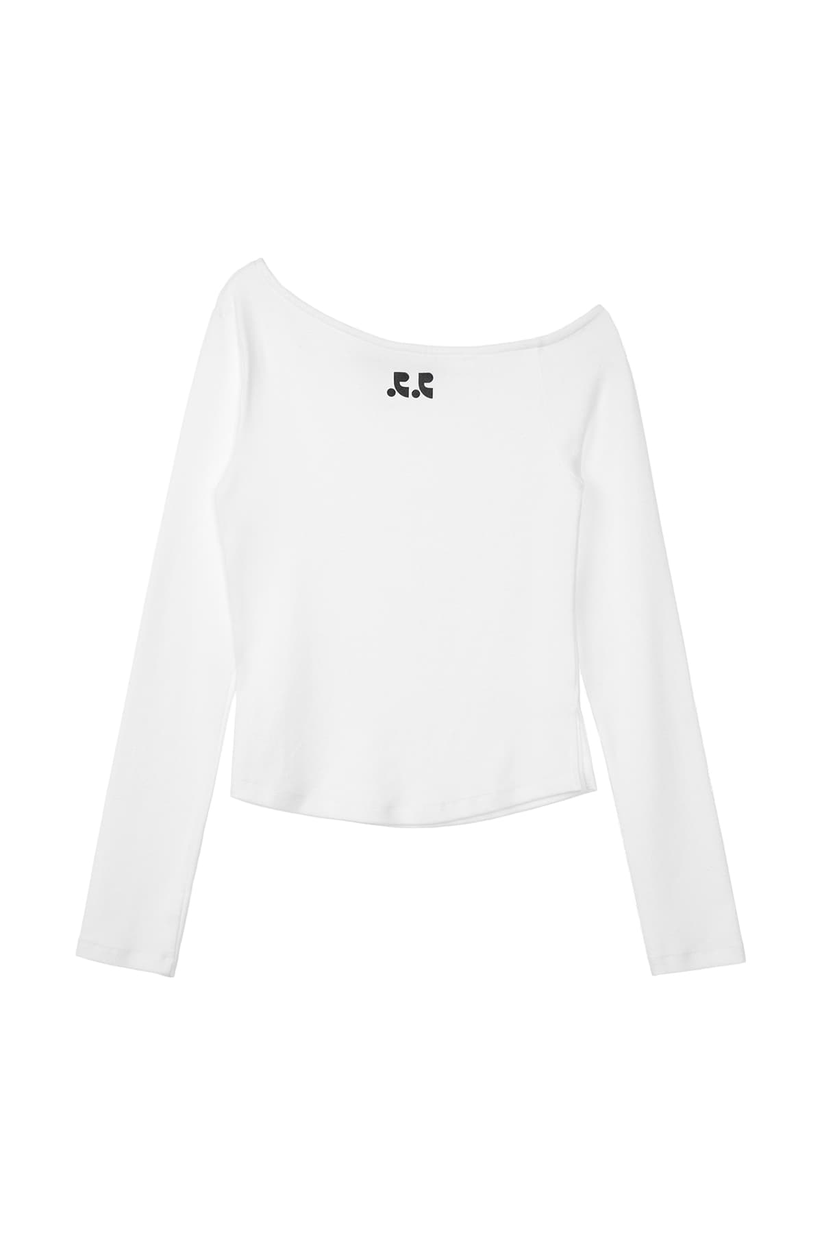 RR ONE SHOULDER LONG SLEEVE TOP - WHITE
