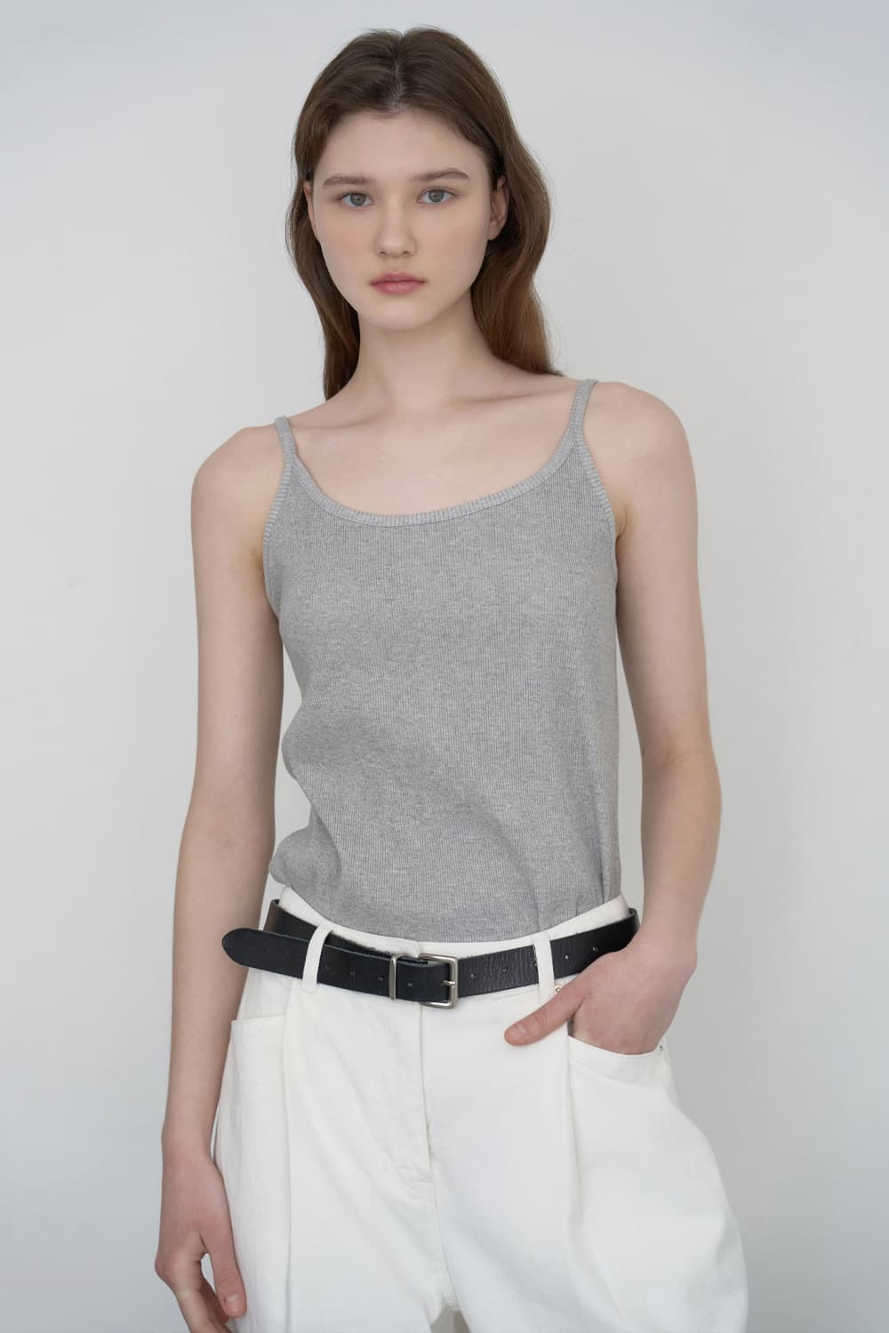 Two-way casual sleeveless top Grey [N6PSTS04]