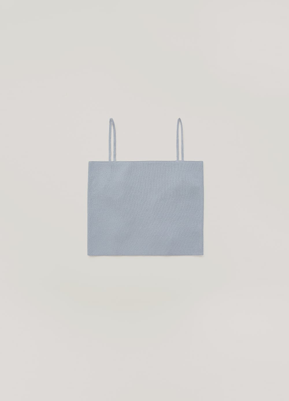 Rib-Knitted Bustier Crop Top - Sherbet Blue
