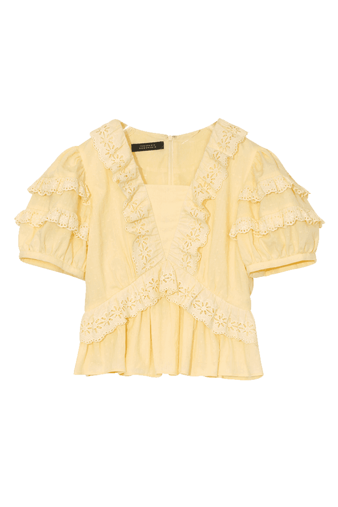 Blossom Lace Blouse (Yellow)
