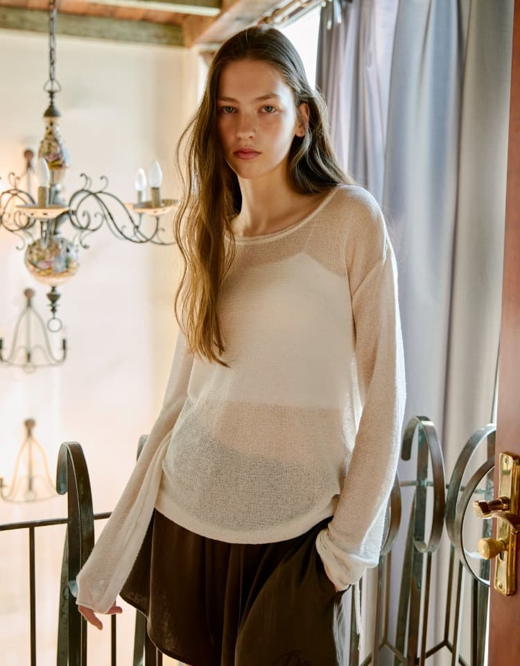 string skashi pullover - ivory