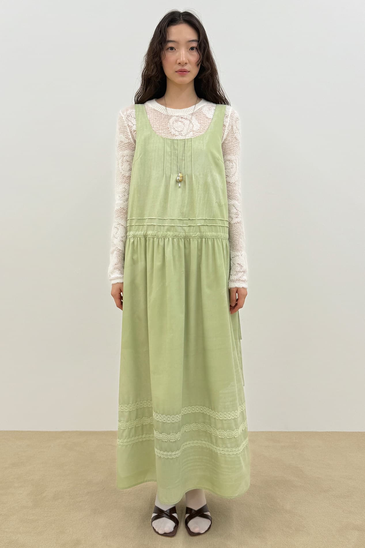 SN Texture Lace Dress (Green)
