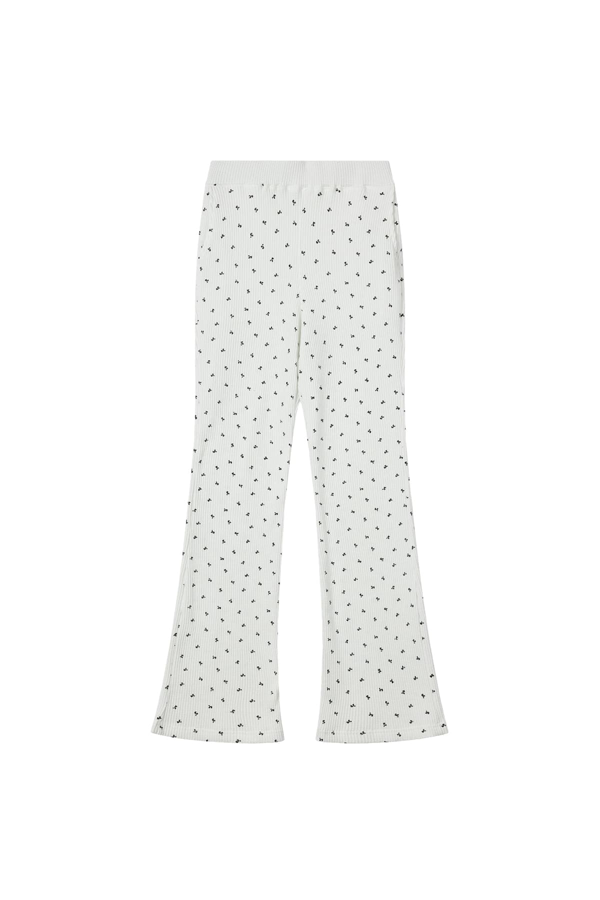 RR PATTERN FLARE PANTS - IVORY