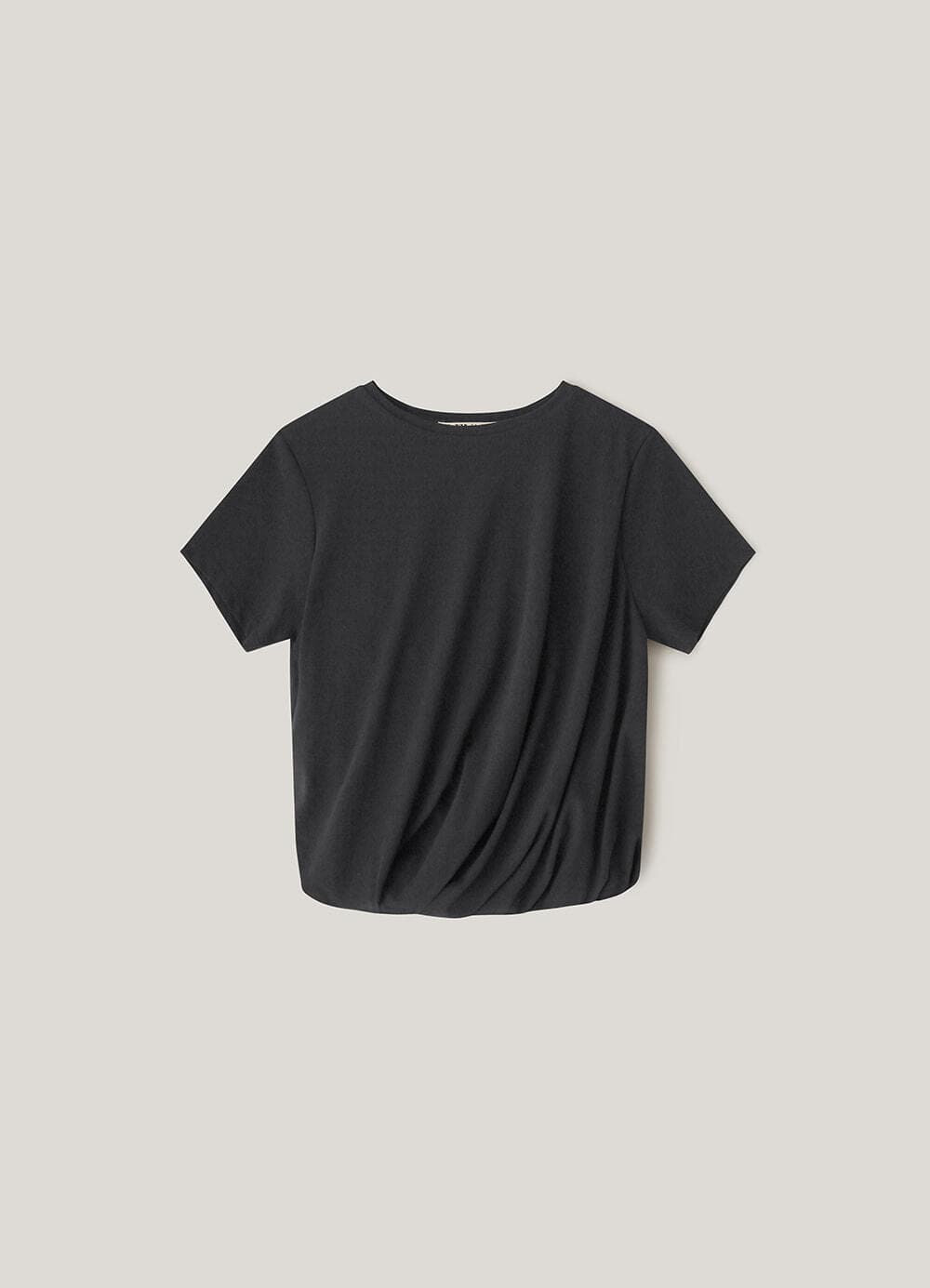 Balloon Cropped T-Shirt - Black