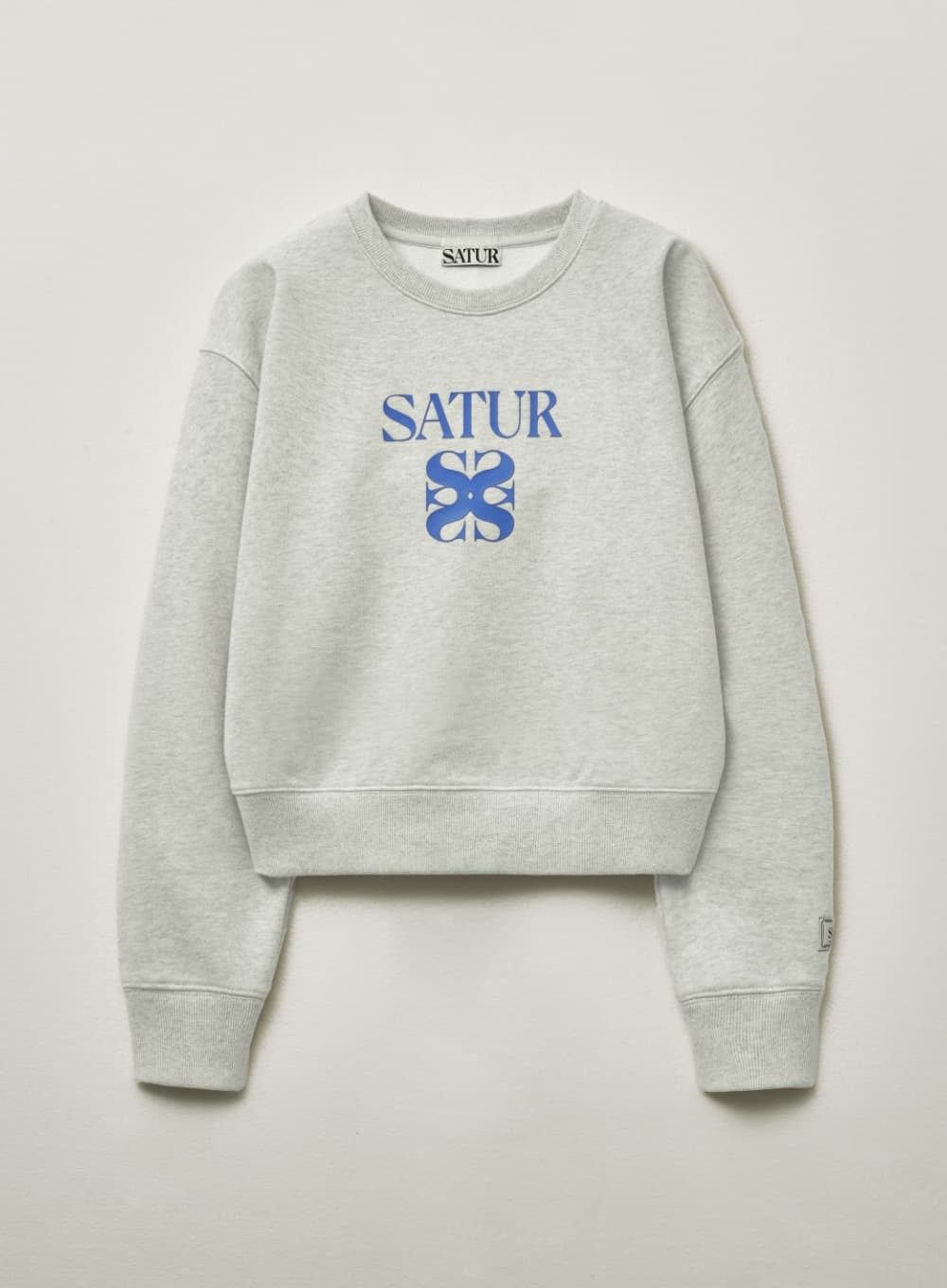 (W) Apero Volume Sleeve Crop Sweatshirt - Oatmeal