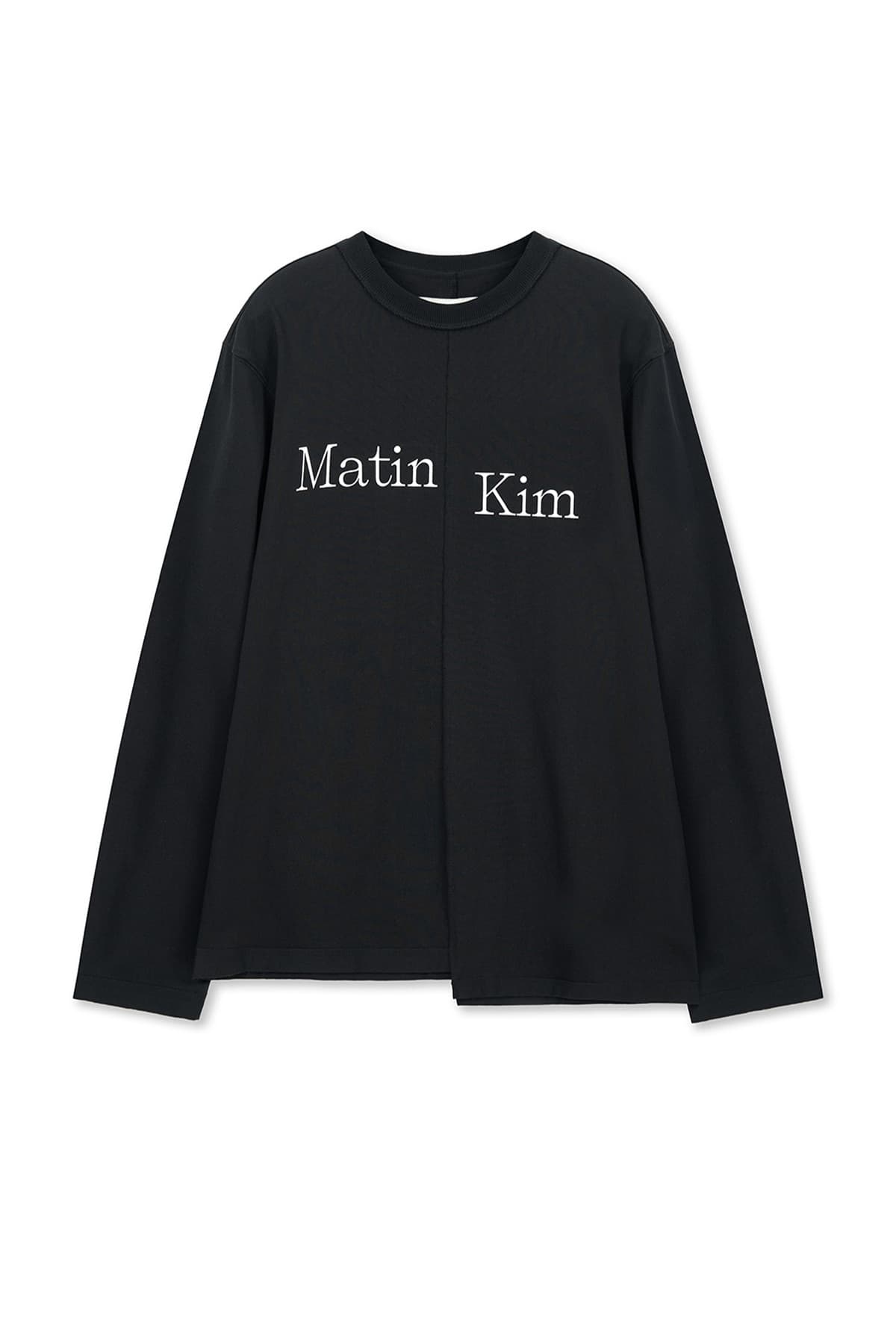 ASYMMETRIC LOGO TOP IN BLACK