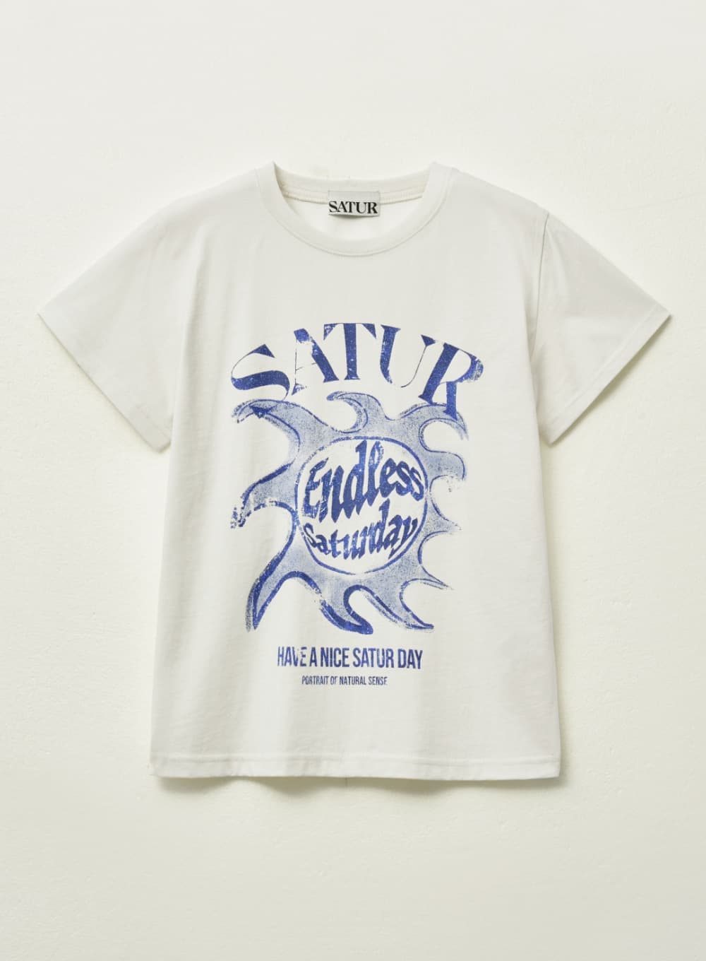 (W) Sun Retro Graphic T-Shirt - Art Blue