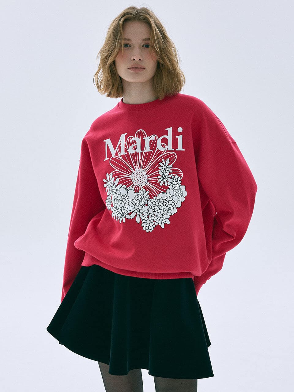 SWEATSHIRT FLOWERMARDI JARDIN_RED WHITE