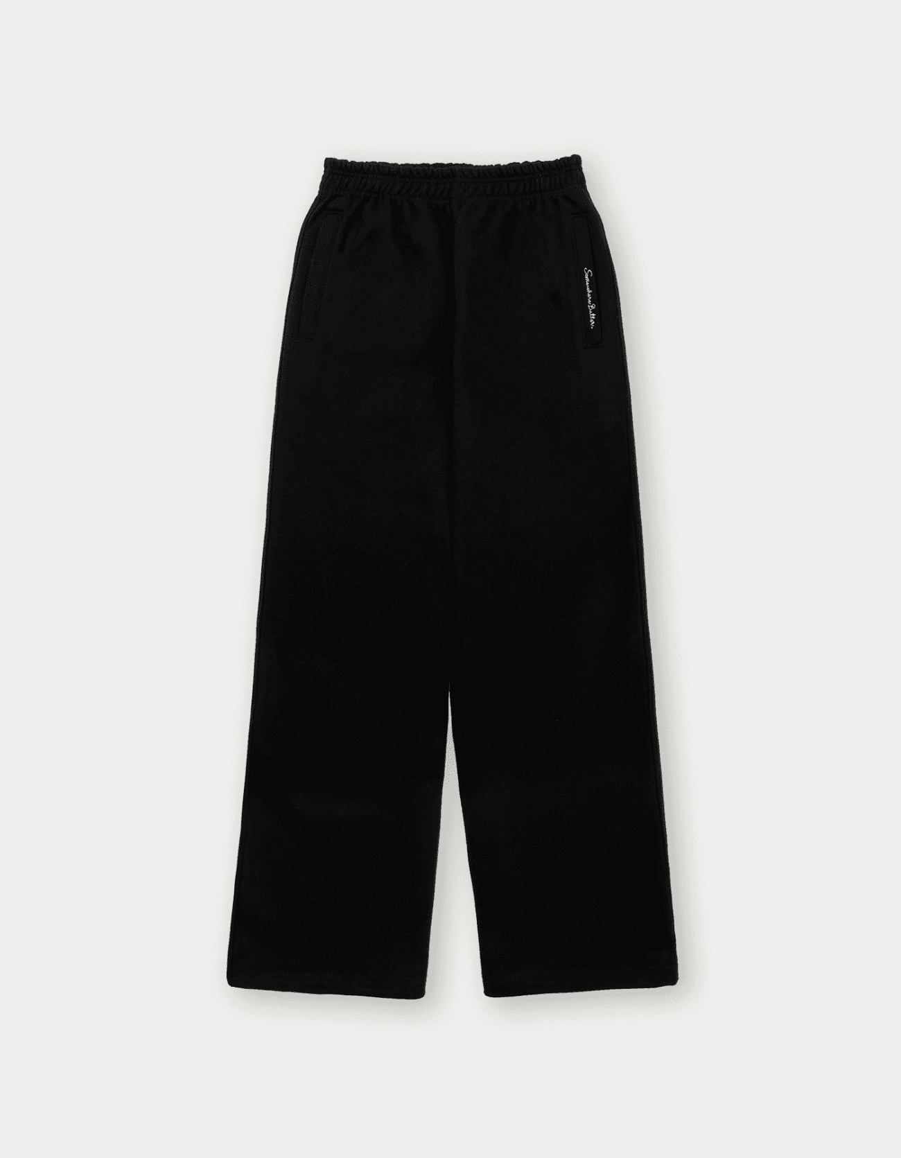 Label String Sweatpants - Black