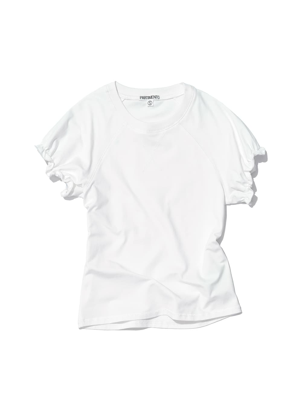 RAGLAN PUFF SHORT SLEEVE TEE_WHITE