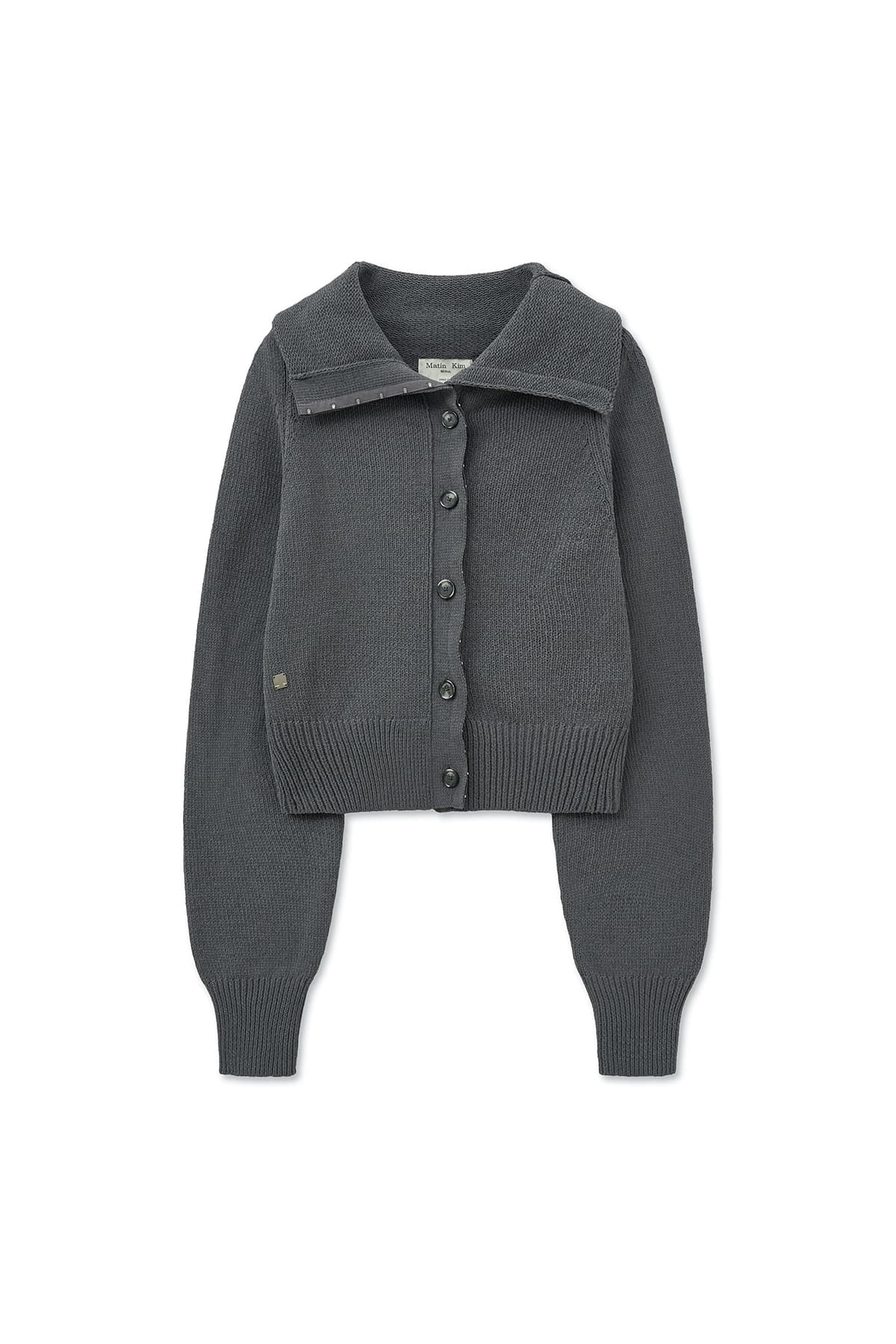 HOOK POINT TWO WAY CROSS CARDIGAN IN GREY