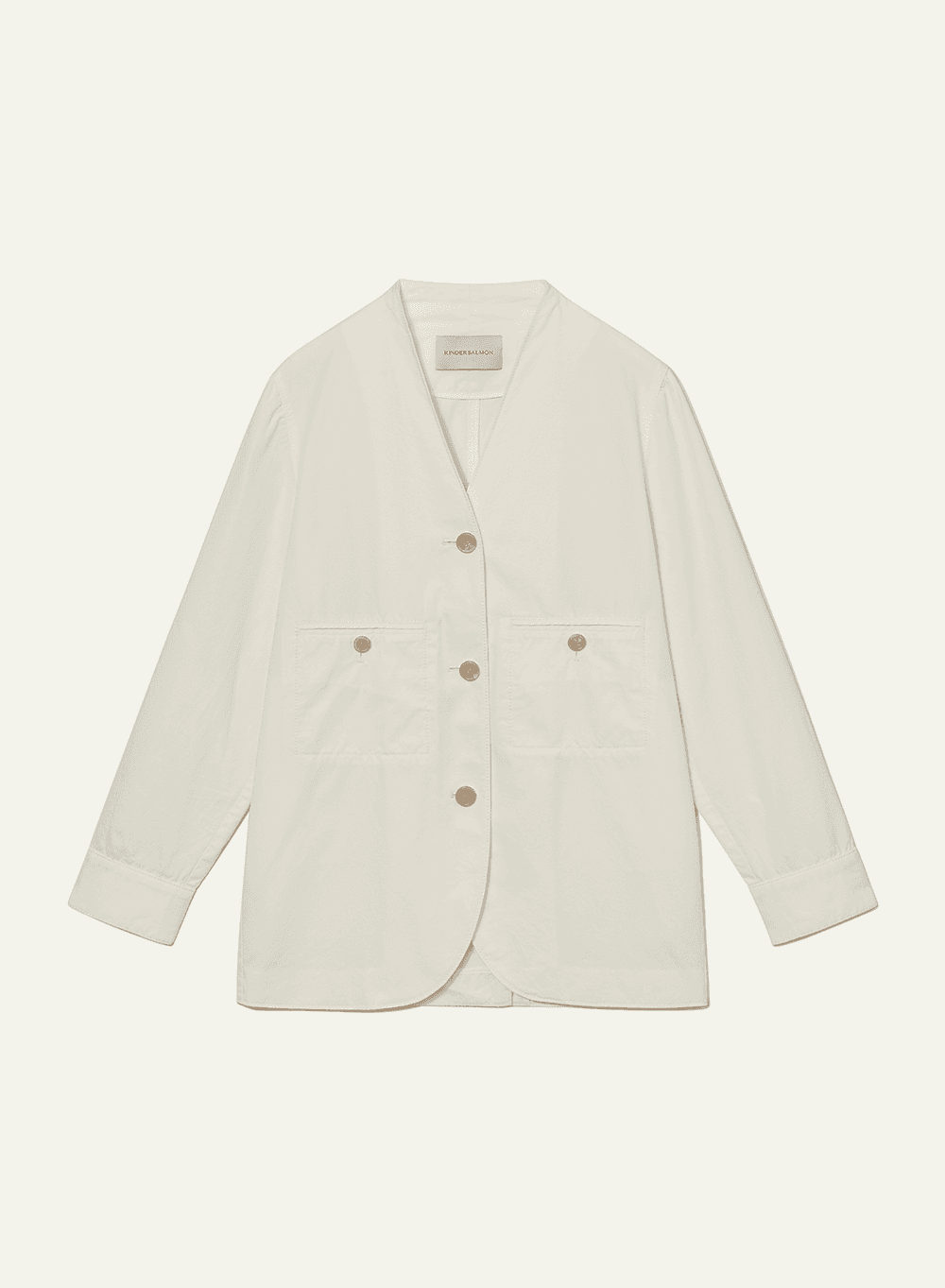 Leda Collarless Jacket Off-White