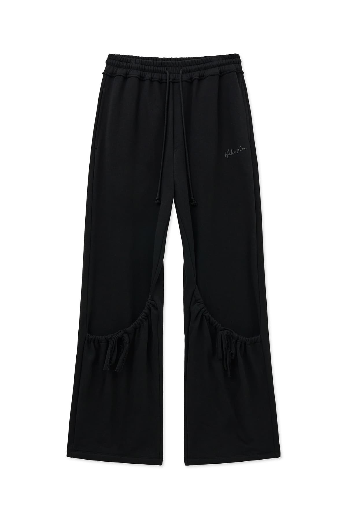 DRAWSTRING POINT SWEATPANTS IN BLACK