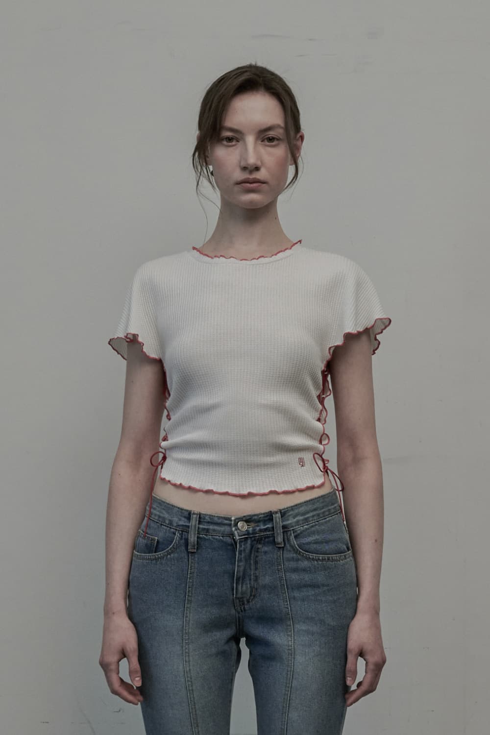 Faye Waffle T-Shirt - White