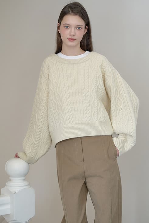 25WN cable pullover [IV]