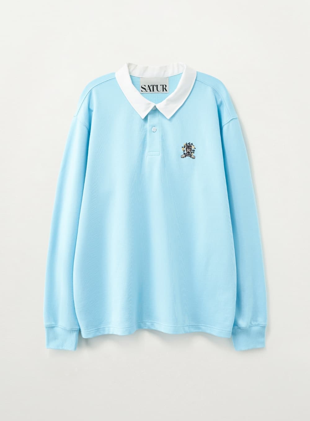 Crest Logo Rugby Long Sleeve - Sky Blue