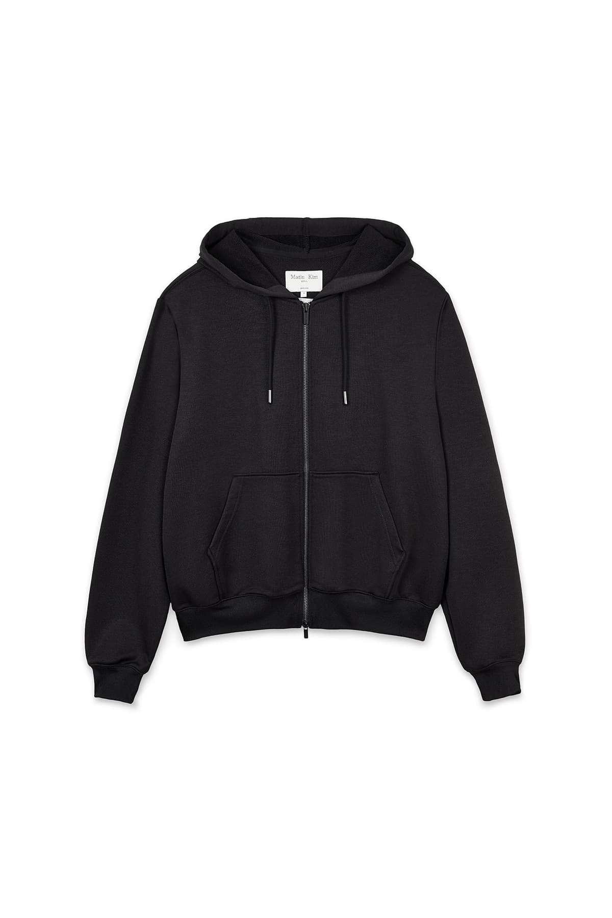 BACK LOGO GLITTER HOODY ZIP UP FOR WOMEN IN BLACK