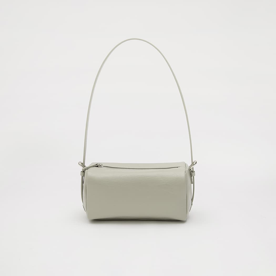 (B-2485)GLOSS WRINKLE BARREL SHOULDER&CROSS BAG