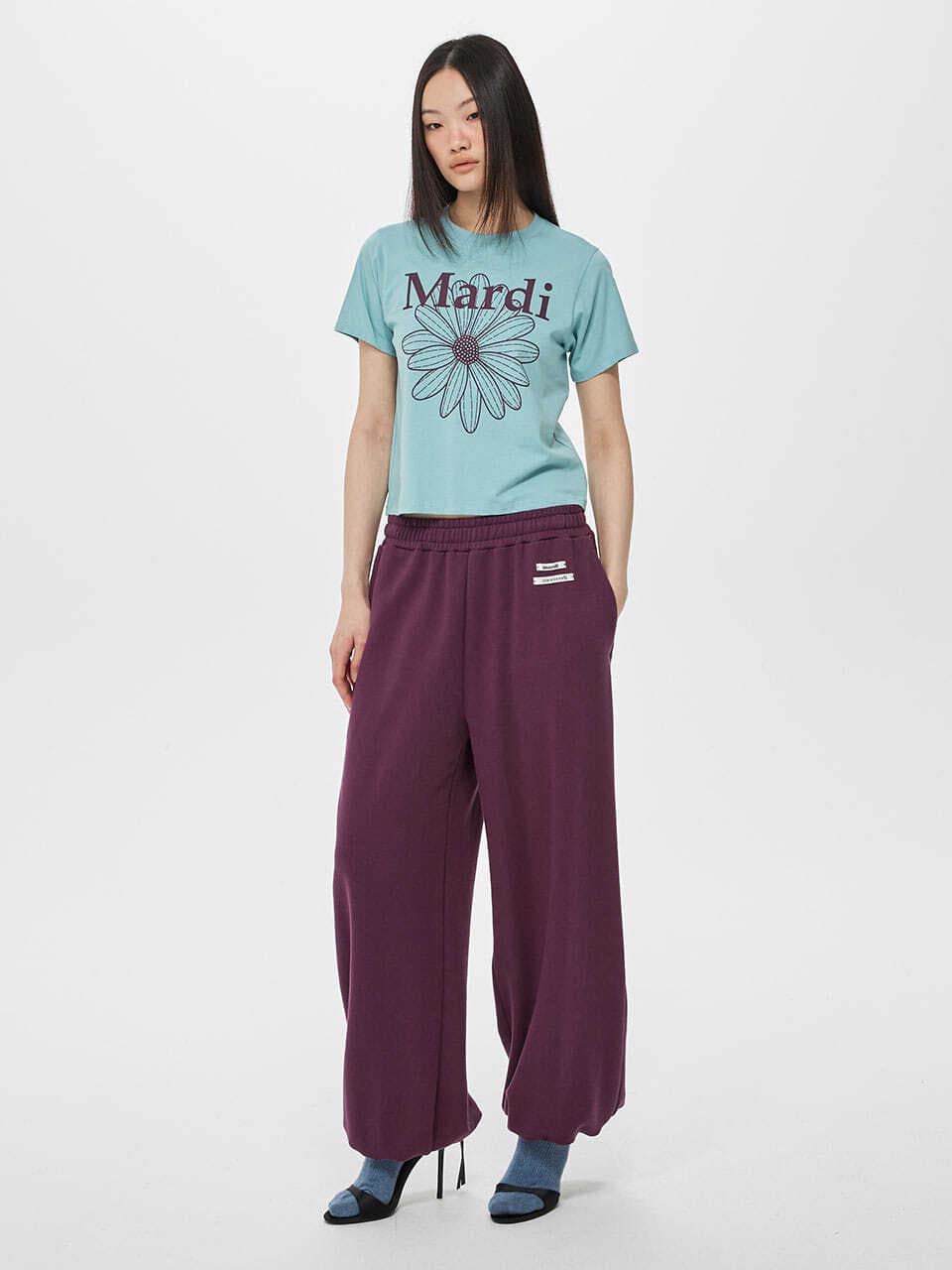 JOGGER PANTS DOUBLE LABEL_BURGUNDY