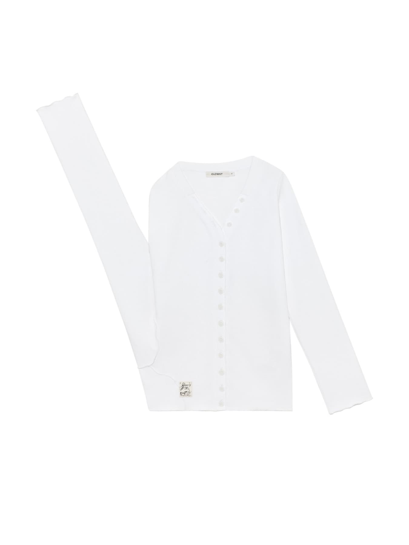 TILT BUTTON LONG SLEEVE (WHITE)
