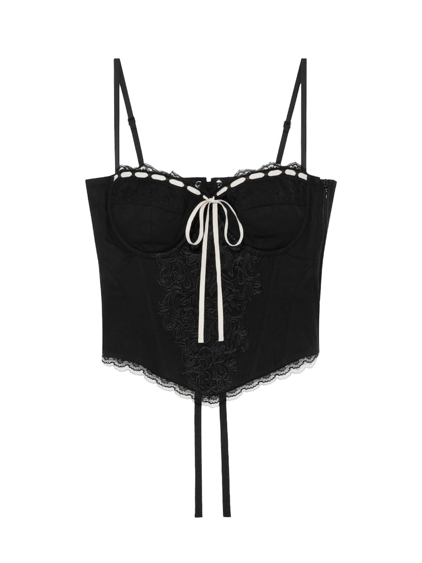 BLOOMING CORSET TOP (BLACK)