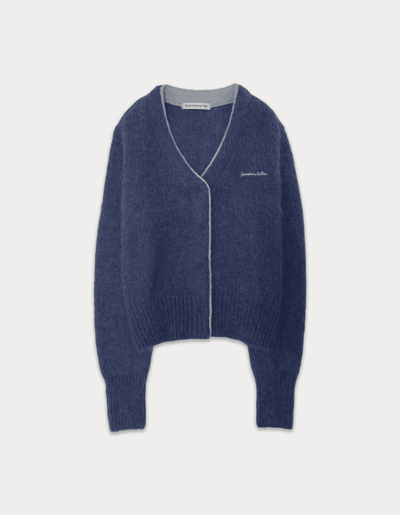 Kid mohair cardigan - vintage blue