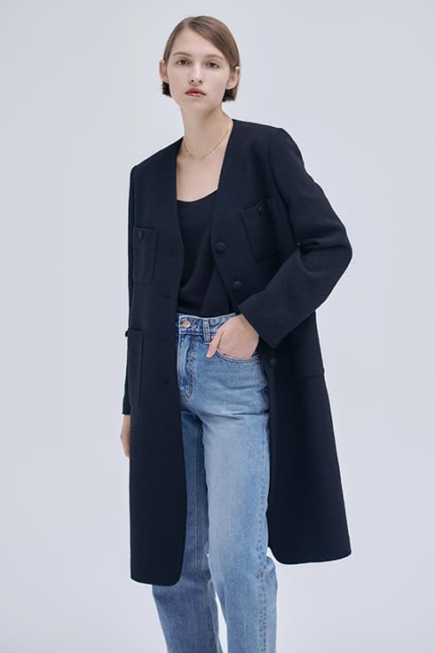23SN spring tweed coat [BK]