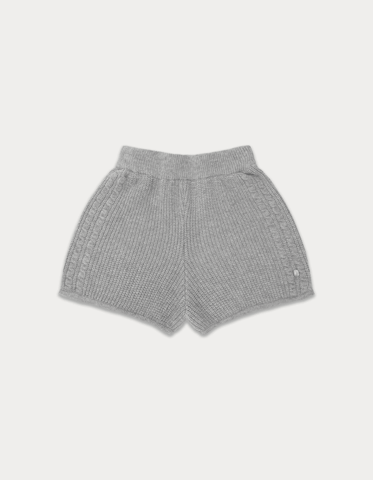 Double Cable Knit Pants - Grey