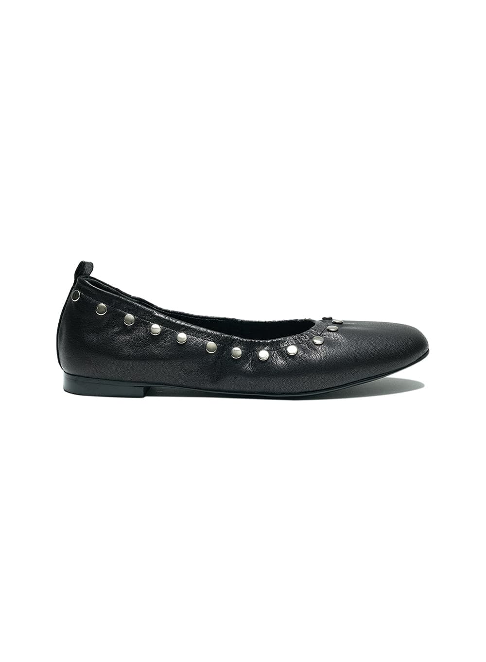 STUDDED POINTED FLAT SHOES_BLACK