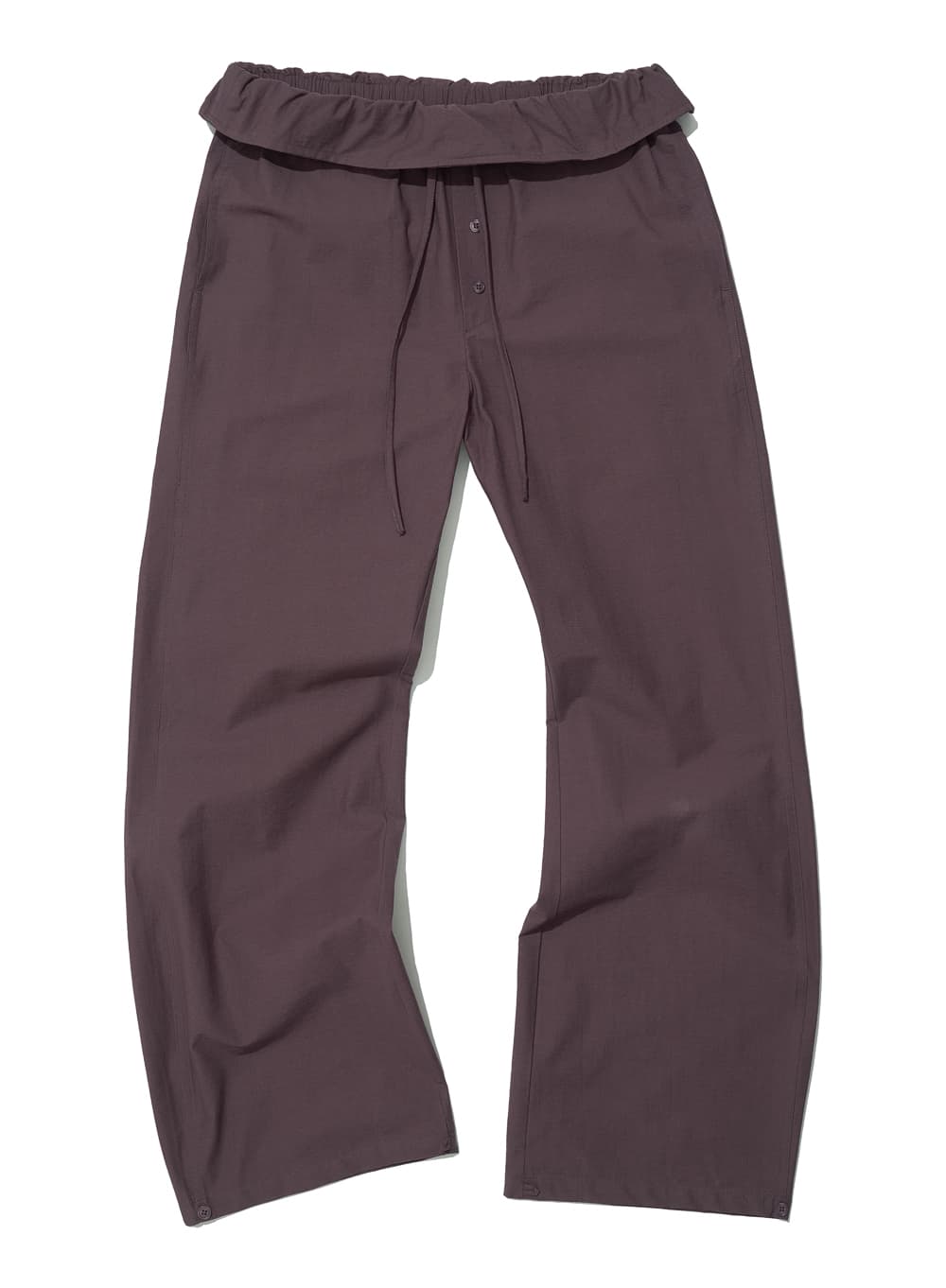 2WAY FRILL TURNOVER WAIST PANTS_DARK PLUM