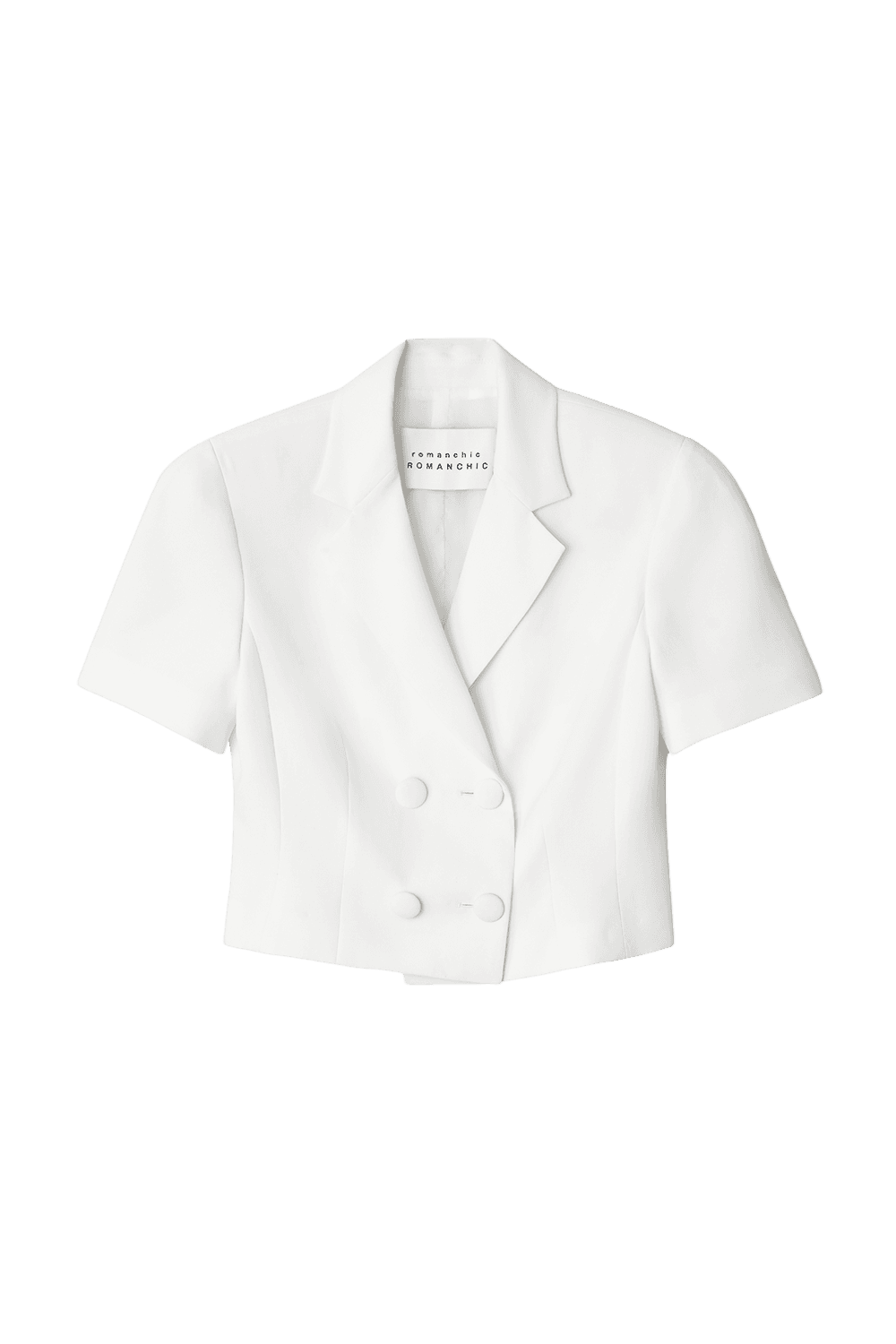 Cropped Blazer Jacket (White)