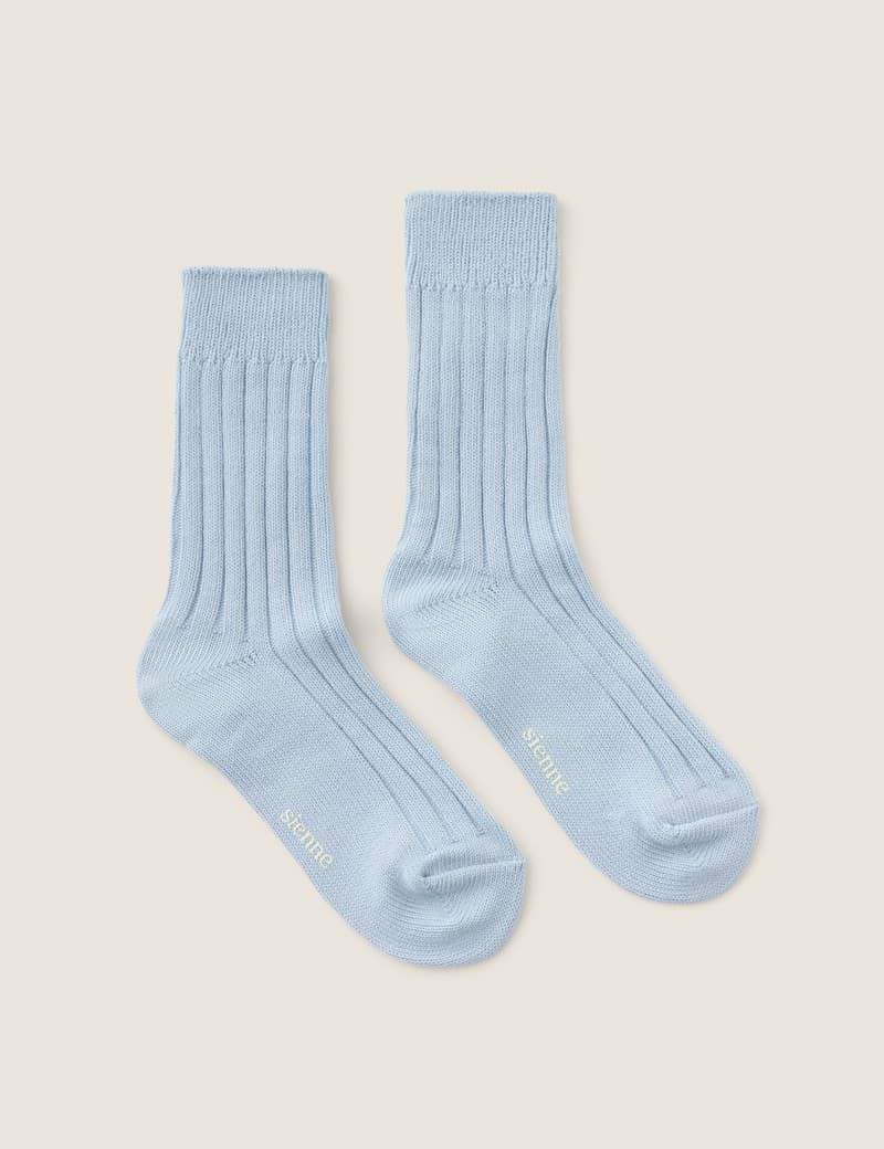 Logo Cotton Socks (Light Blue)