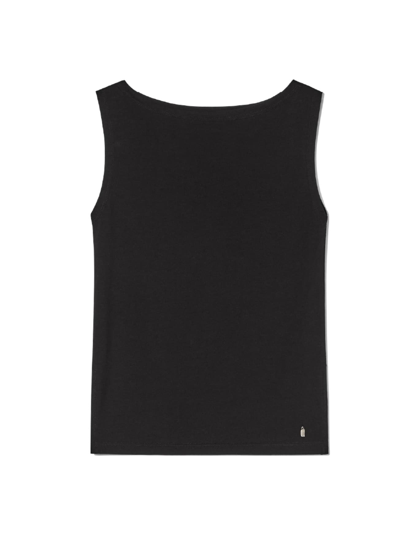 HILL SLIT SLEEVELESS TOP (BLACK)