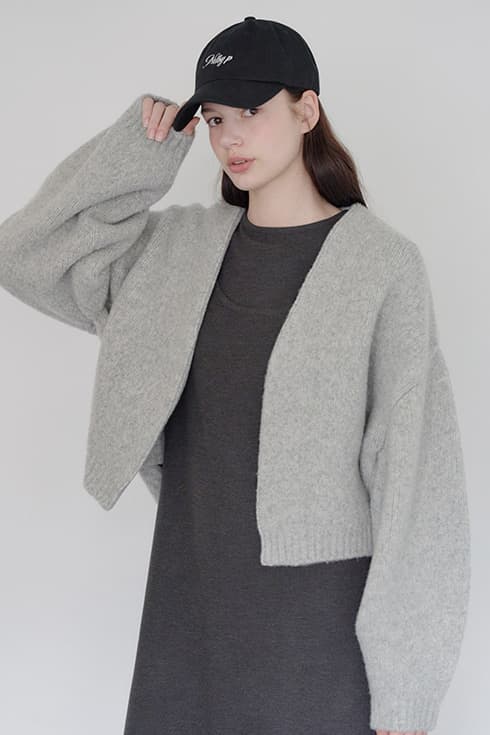 25WN fluffy cardigan [GY]