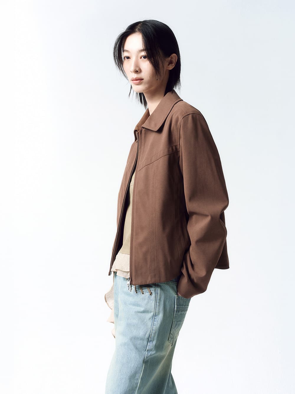 빈티지 포우 스웨이드 자켓 BROWN